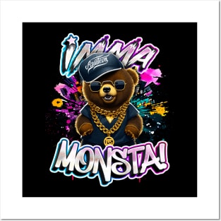 Imma Monsta! BEAR | Blacktee | by Asarteon Posters and Art